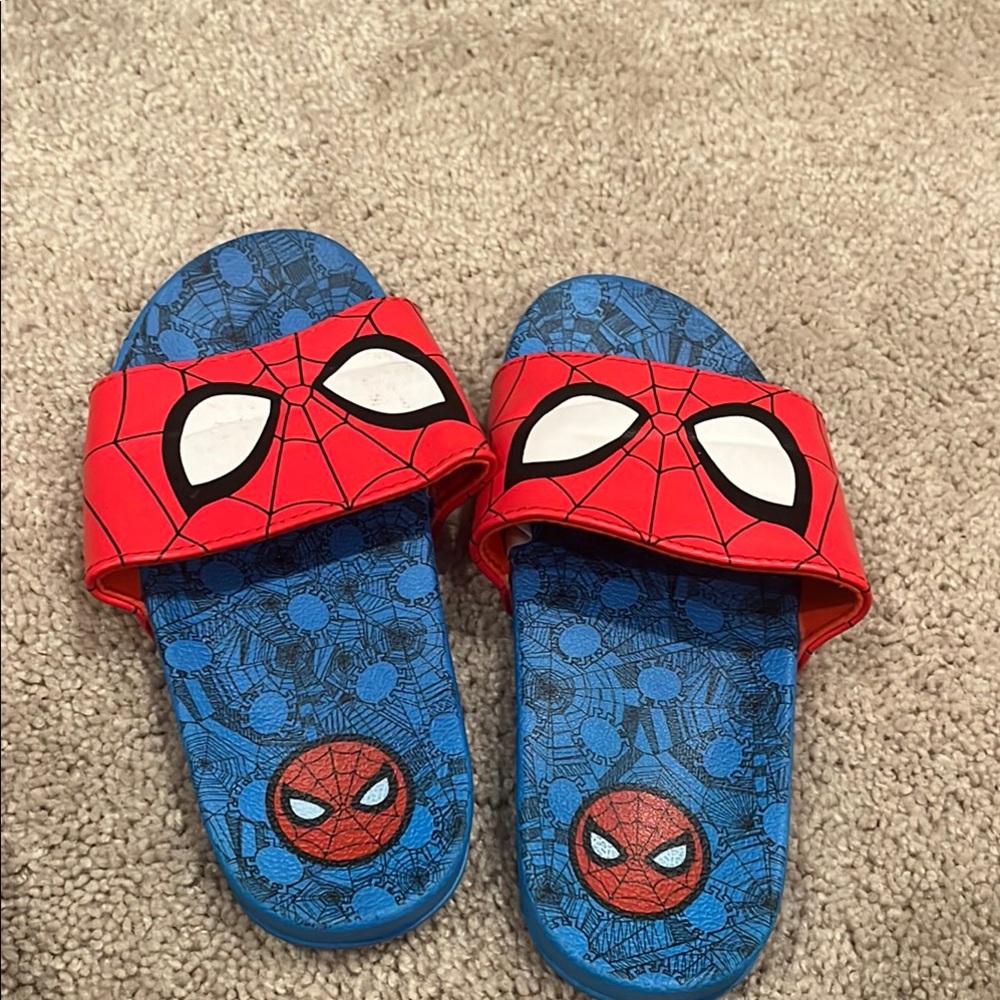 Spider-Man Kids Slide Sandals - Red and Blue